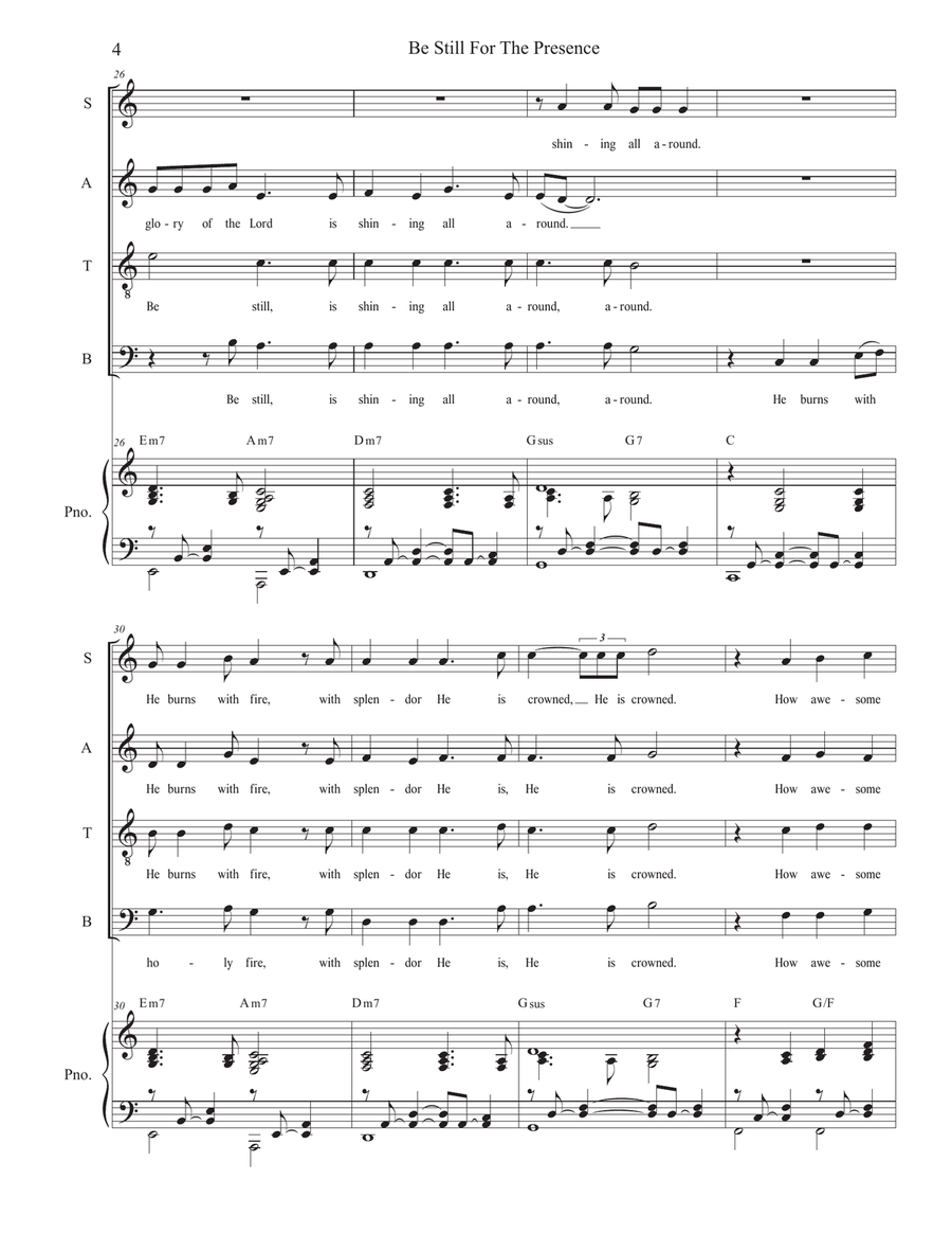 Be Still For The Presence 4-Part scores gallery preview page 4
