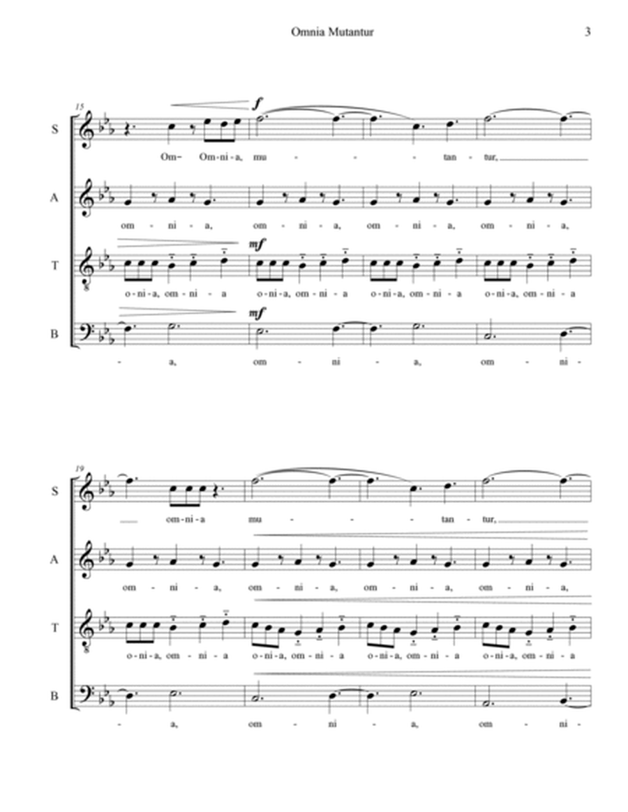 Omnia Mutantur (for SATB Choir, a cappella)