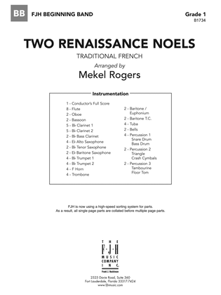Two Renaissance Noels: Score
