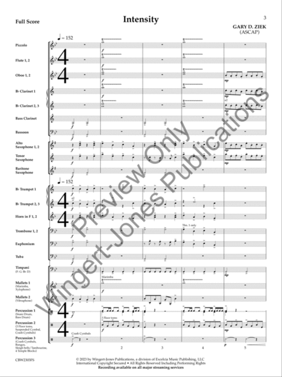 Intensity Concert Band scores gallery preview page 4