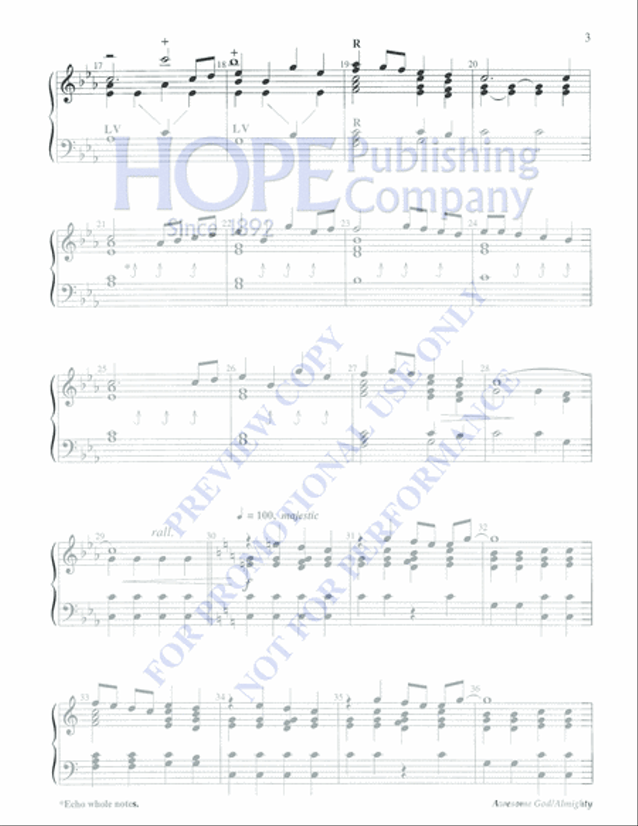 Awesome God with Almighty 3-Octaves scores gallery preview page 3