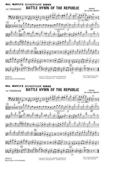 Battle Hymn Of The Republic - 1st Trombone