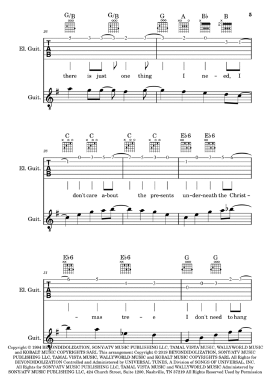 All I Want For Christmas Is You All I Want For Christmas Is You Acoustic Guitar scores gallery preview page 5