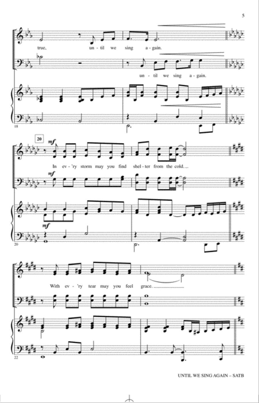 Until We Sing Again (A Musician's Blessing) 4-Part scores gallery preview page 4