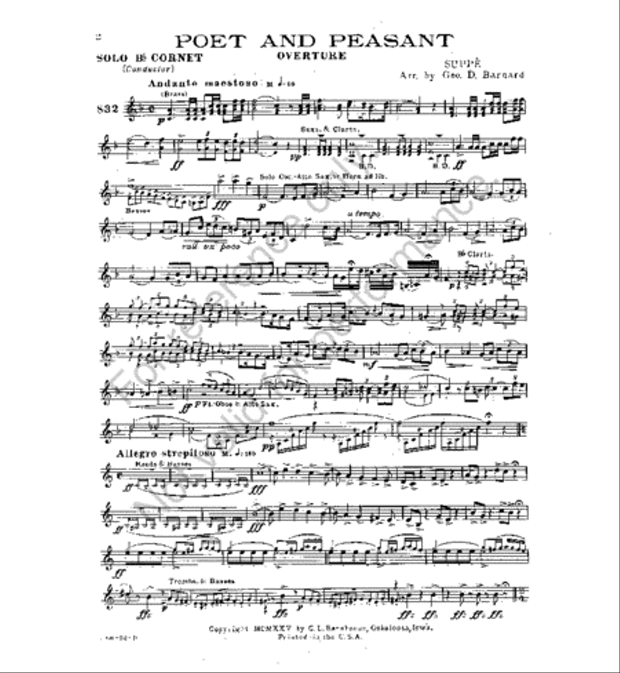 Poet and Peasant Poet and Peasant Concert Band scores gallery preview page 2