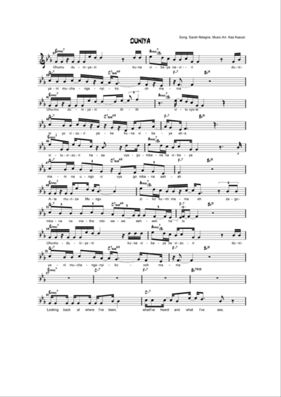 Dunia Mchanganyiko Guitar Solo scores gallery preview page 2