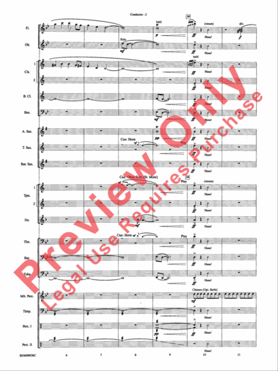 The Great Locomotive Chase Concert Band scores gallery preview page 8