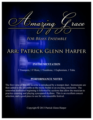 Amazing Grace - For Brass Ensemble