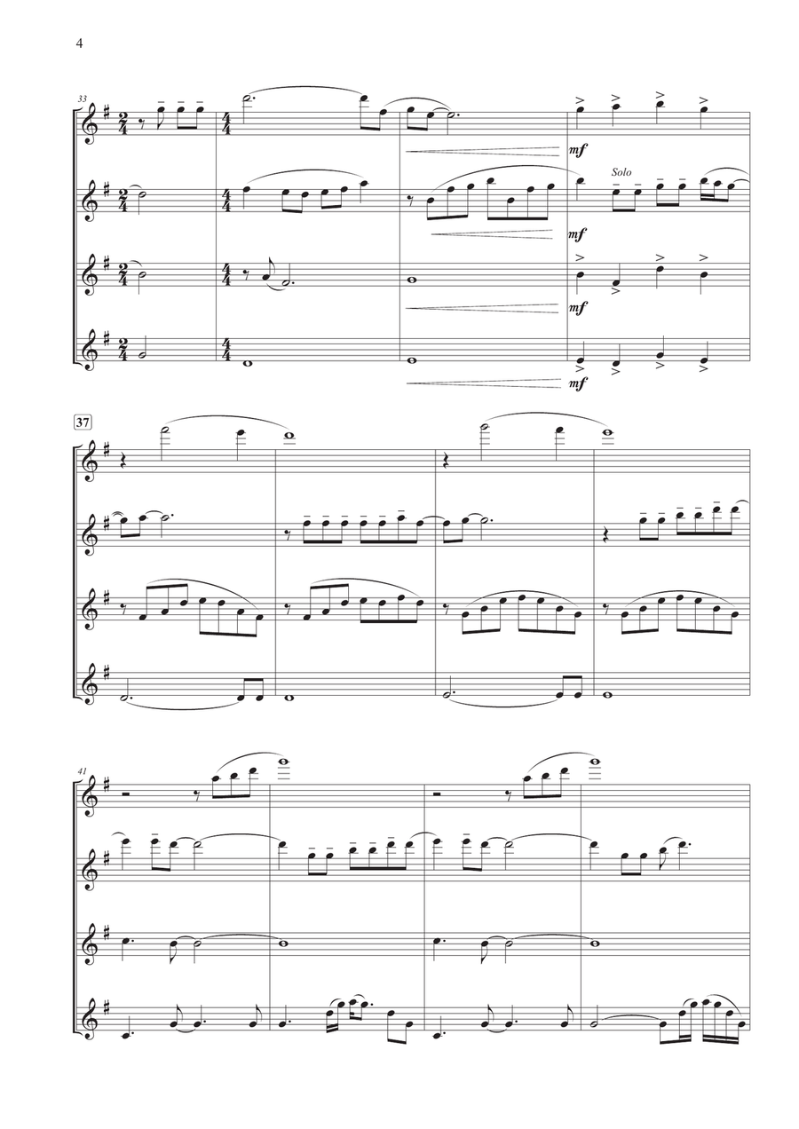 The Sound Of Silence Woodwind Quartet scores gallery preview page 4