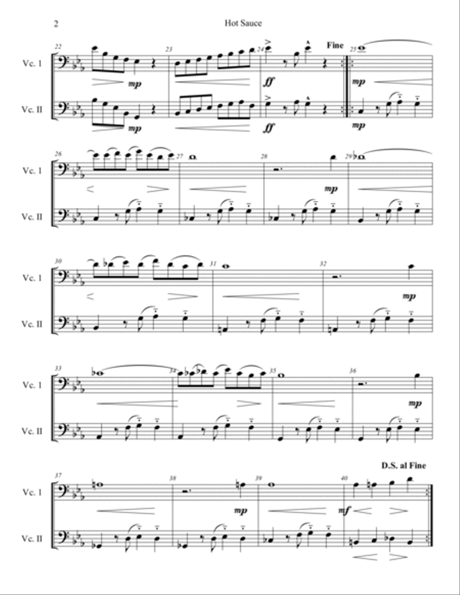 Hot Sauce String Duet scores gallery preview page 3