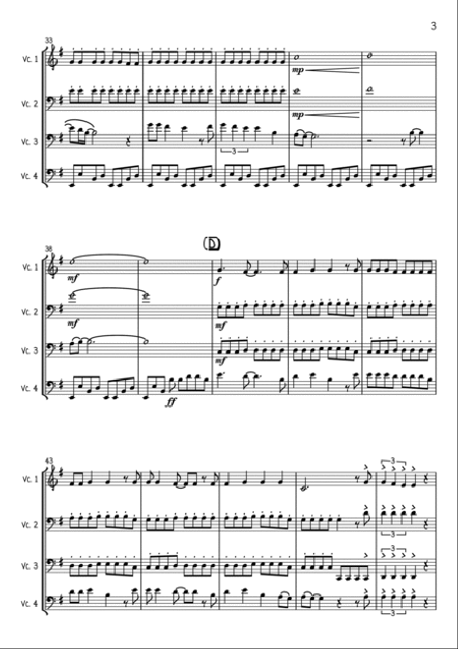 Livin' On A Prayer Livin' On A Prayer String Quartet scores gallery preview page 3