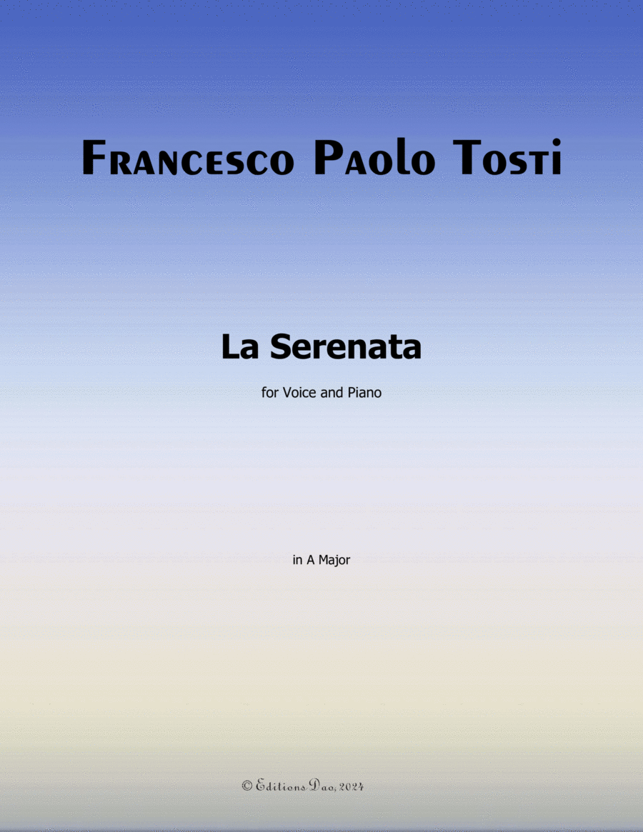 La Serenata, by Tosti, in A Major