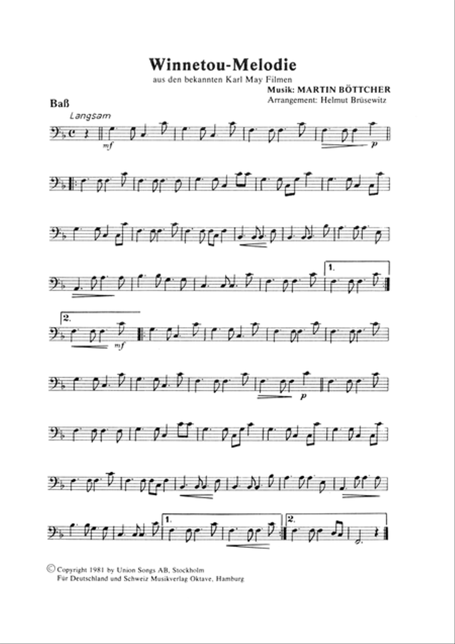 Winnetou-Melodie Piano, Vocal scores gallery preview page 3