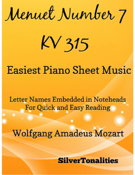 Menuet Number 7 KV 315 Easy Piano Sheet Music