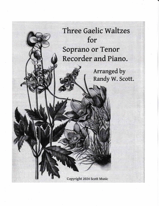Three Gaelic Waltzes for Soprano or Tenor Recorder and Piano.
