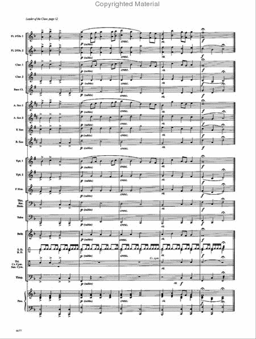 Leader of the Class Concert Band scores gallery preview page 11