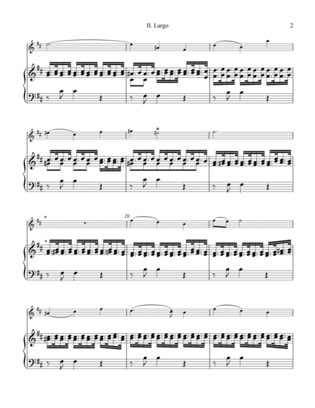 Largo (ii) from La Primavera (Spring) RV. 269 for flute and piano image number null