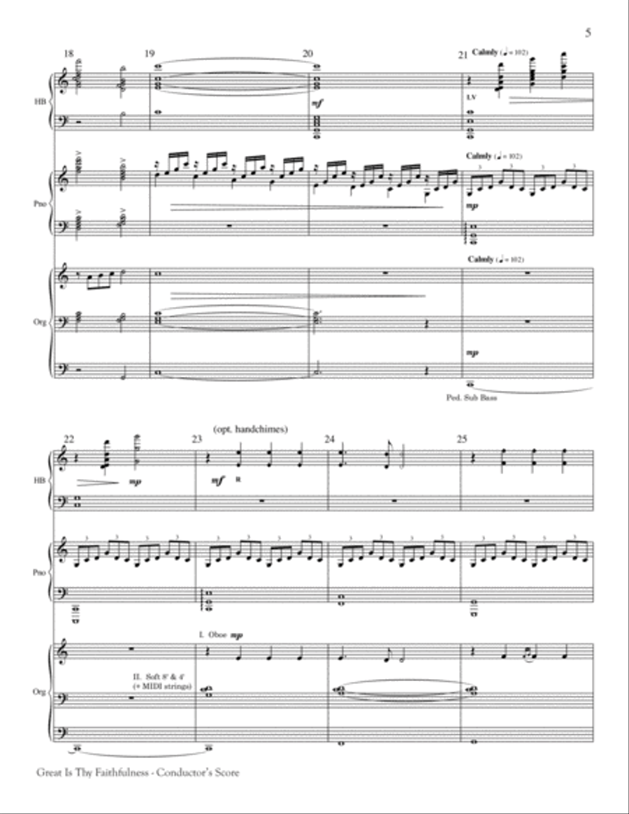 Great Is Thy Faithfulness 4-Part scores gallery preview page 4