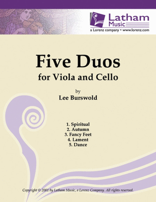Burswold - 5 Duos For Viola And Cello