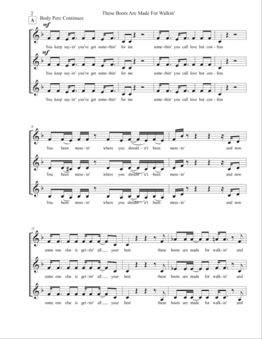 These Boots Are Made For Walkin' Small Ensemble scores gallery preview page 2