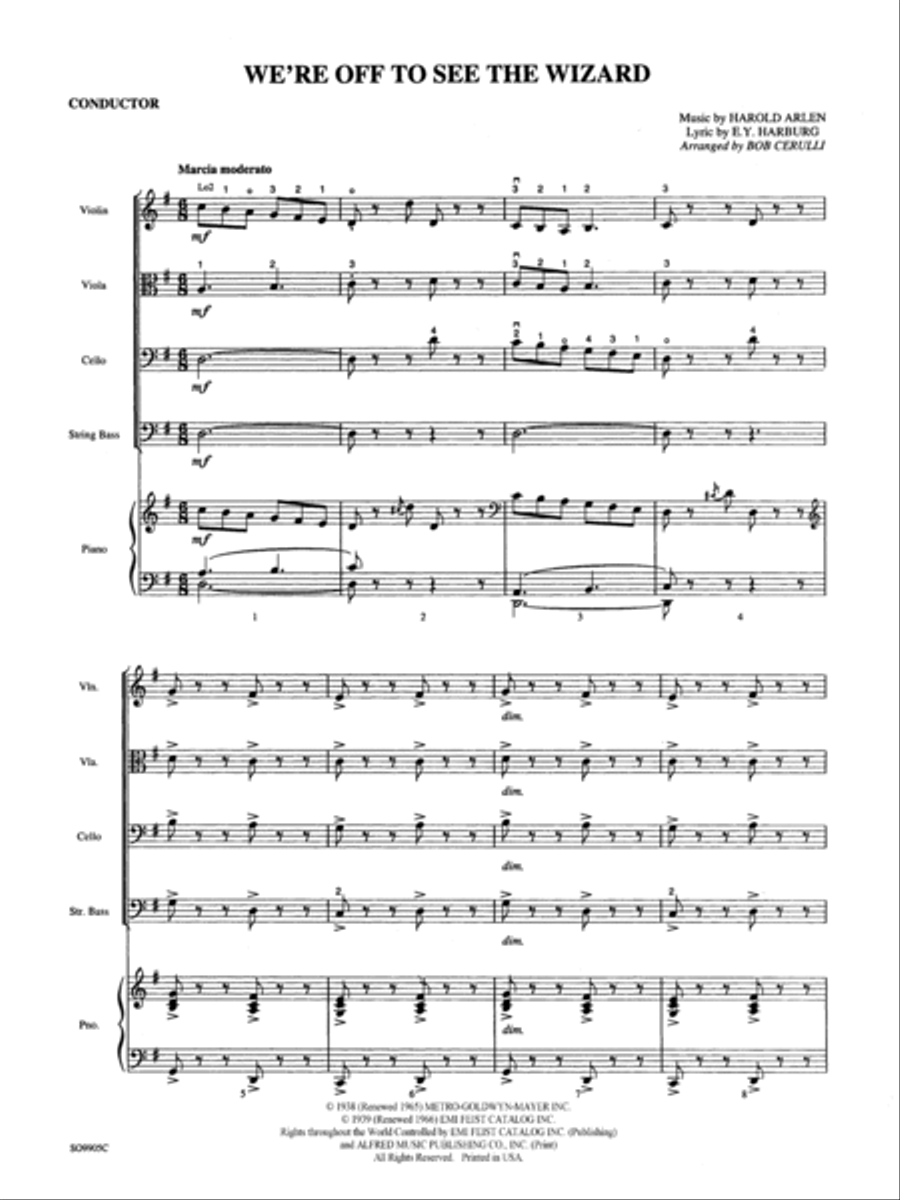 We're Off to See the Wizard String Orchestra scores gallery preview page 3