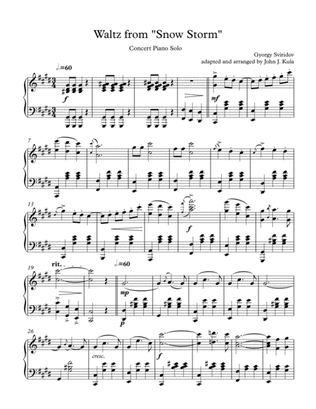 Waltz from "Snow Storm" - Concert Piano Arrangement