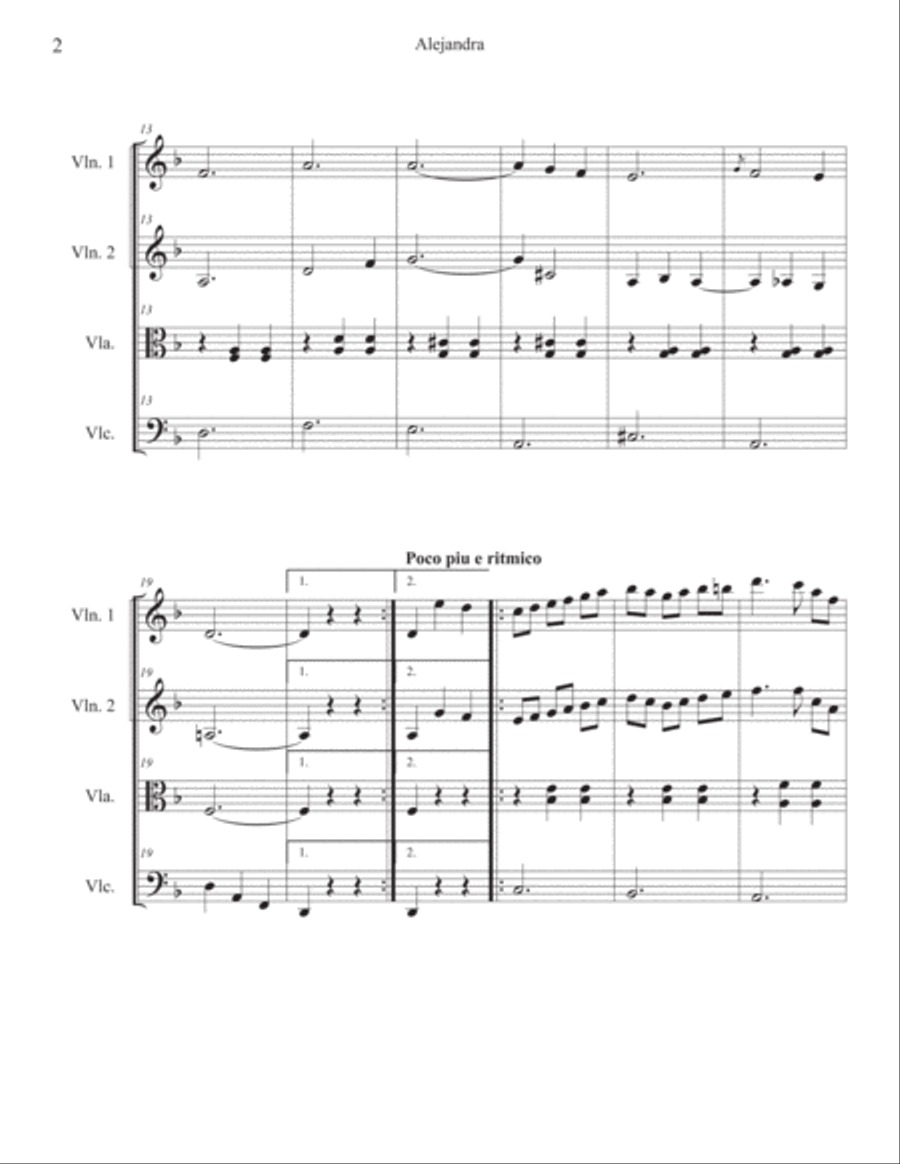 Alejandra Waltz String Orchestra scores gallery preview page 2