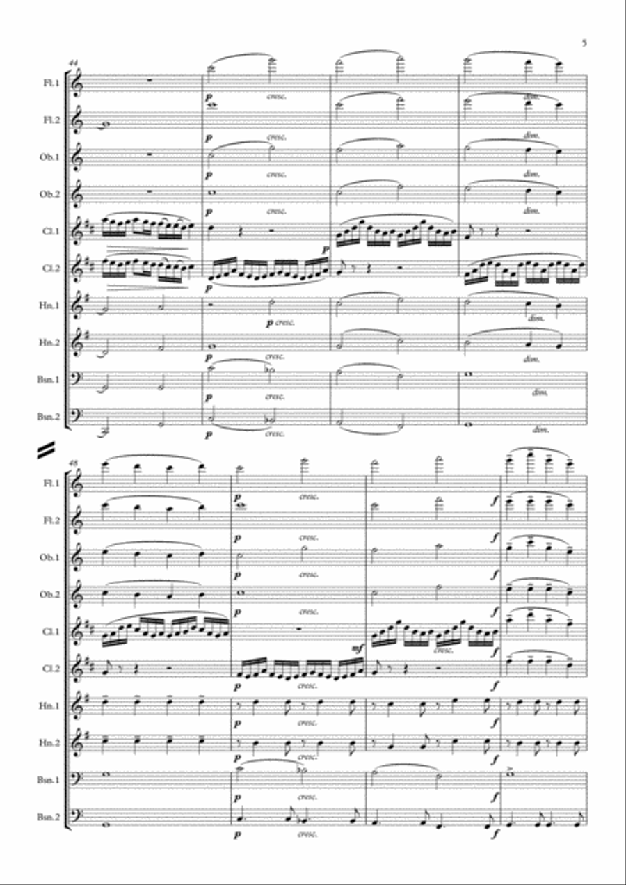 Dvorak: Legends Op.59 Mvt.4 in C - wind Dectet School and Community scores gallery preview page 5