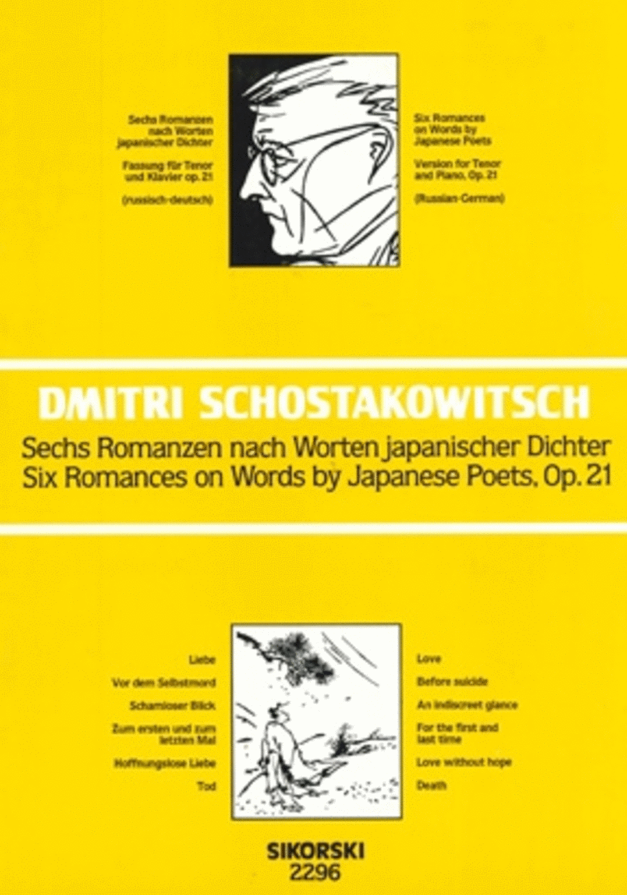 6 Romances for Tenor and Piano Voice Solo scores gallery preview page 1