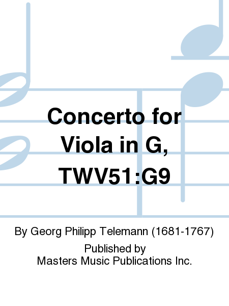 Concerto for Viola in G, TWV51:G9