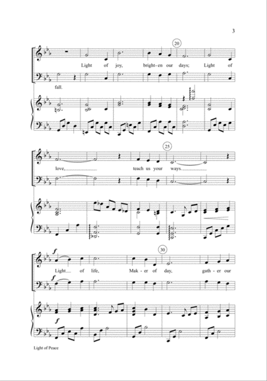 Light of Peace 2-Part scores gallery preview page 3