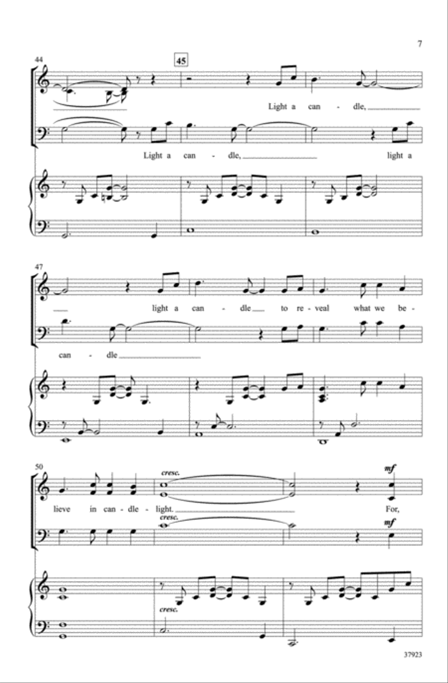 Light a Candle Choir scores gallery preview page 6