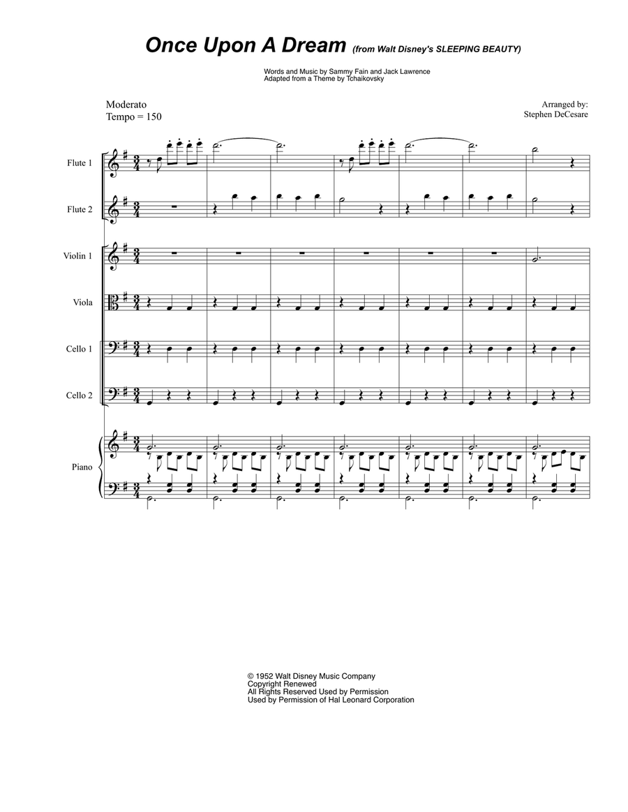 Once Upon A Dream Once Upon A Dream String Orchestra scores gallery preview page 1