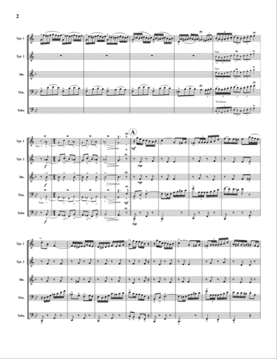 Cousins Cousins Brass Quintet scores gallery preview page 2