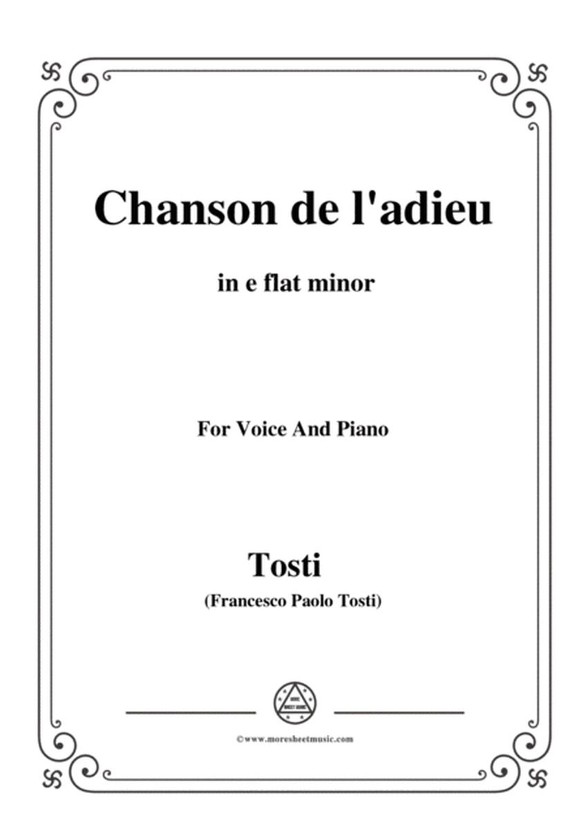 Tosti-Chanson de l'adieu in e flat minor,for voice and piano image number null