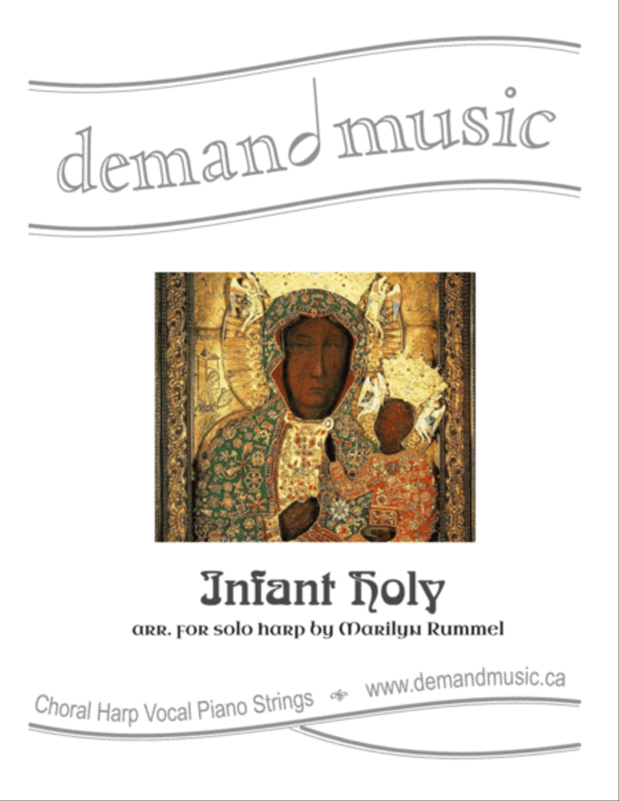 Infant Holy - solo intermediate harp - pedal or lever Pedal Harp scores gallery preview page 1