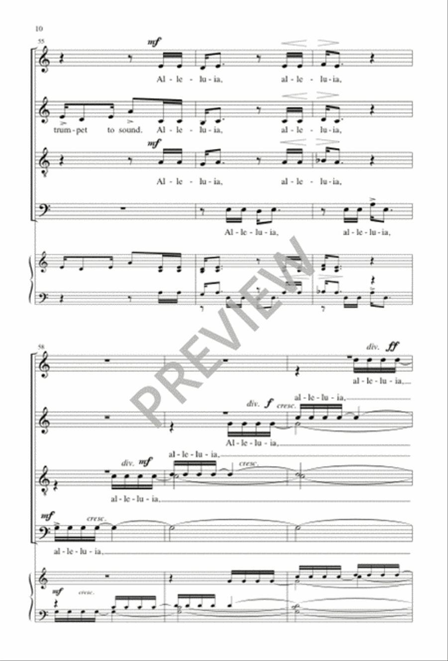 Lord, We Give Thanks to Thee 4-Part scores gallery preview page 10