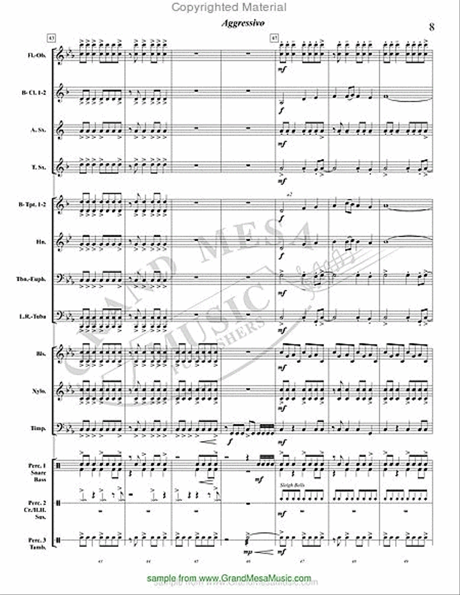 Aggressivo Concert Band scores gallery preview page 9