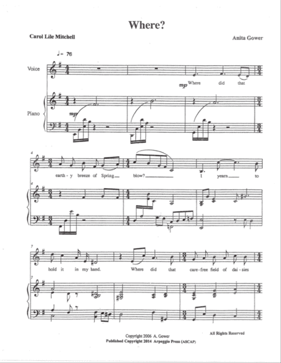 Where ? ART SONG High Voice scores gallery preview page 2
