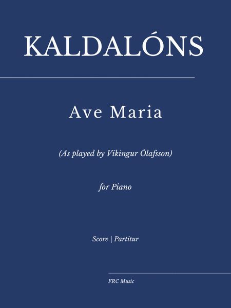 Kaldalóns: Ave Maria (as played by Vikíngur Ólafsson) image number null