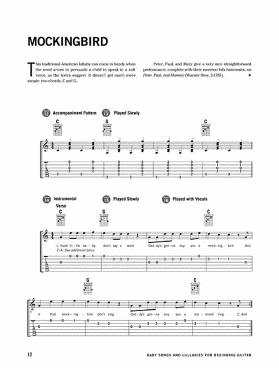 Baby Songs and Lullabies for Beginning Guitar Acoustic Guitar scores gallery preview page 3