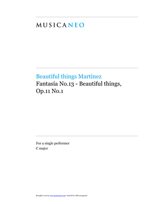 Book cover for Fantasía No.13-Beautiful things Op.11 No.1