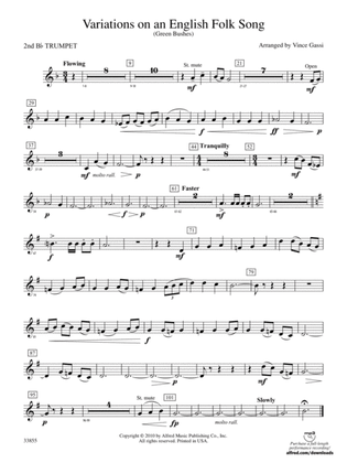 Variations on an English Folk Song: 2nd B-flat Trumpet