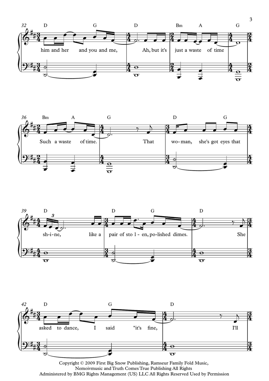 I And Love And You Piano, Vocal scores gallery preview page 3