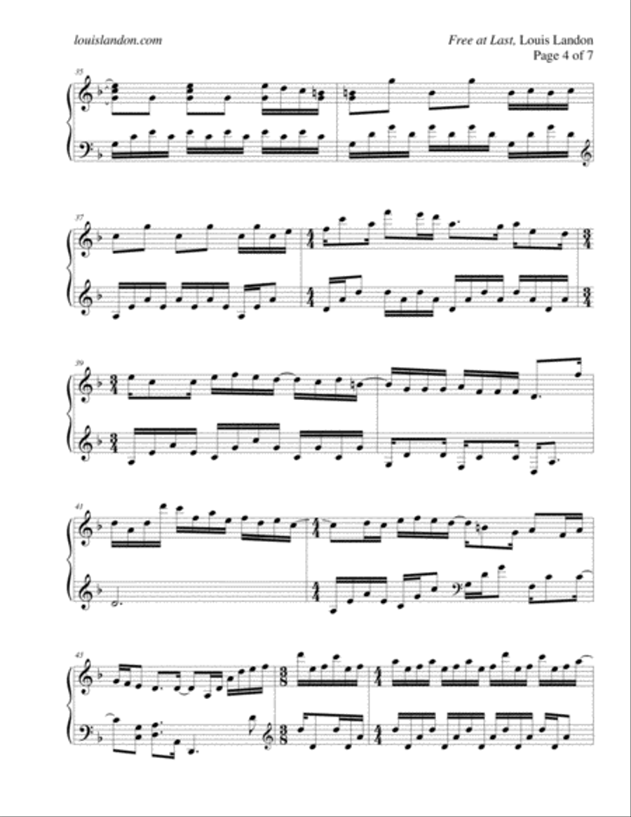 Free at Last Piano Solo scores gallery preview page 4