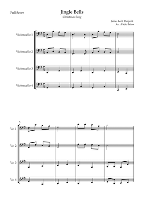 Jingle Bells (Christmas Song) for Cello Quartet