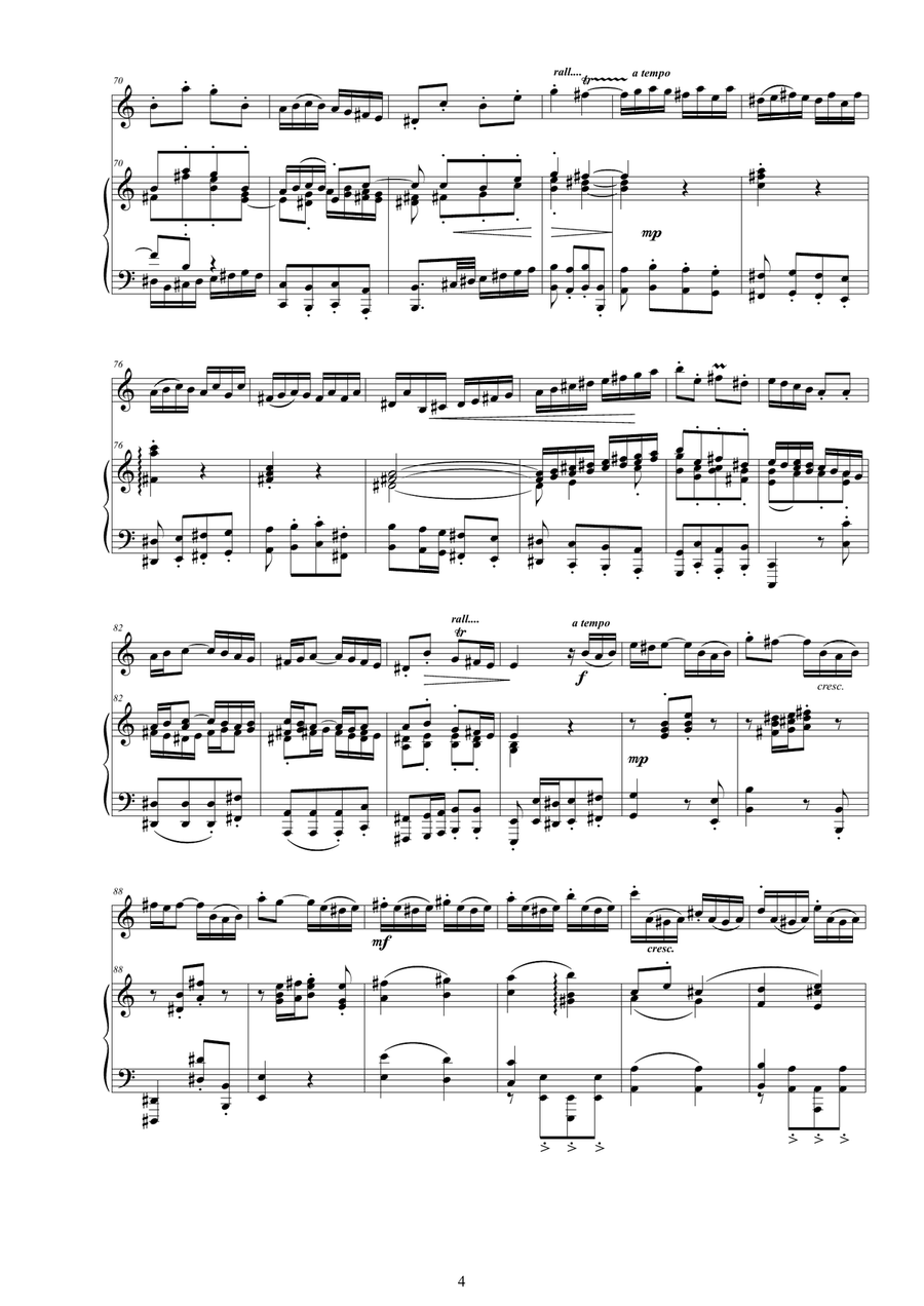 Bach - Violin Concerto No.1 in A minor BWV 1041 for Violin and Piano Violin Solo scores gallery preview page 4