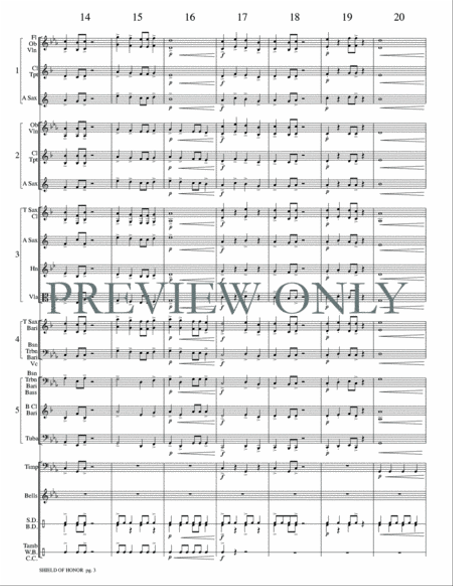 Shield of Honor Concert Band scores gallery preview page 6