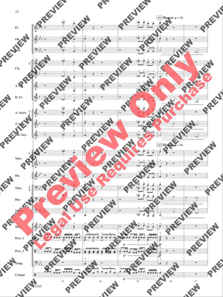 Spy Chase Concert Band scores gallery preview page 11