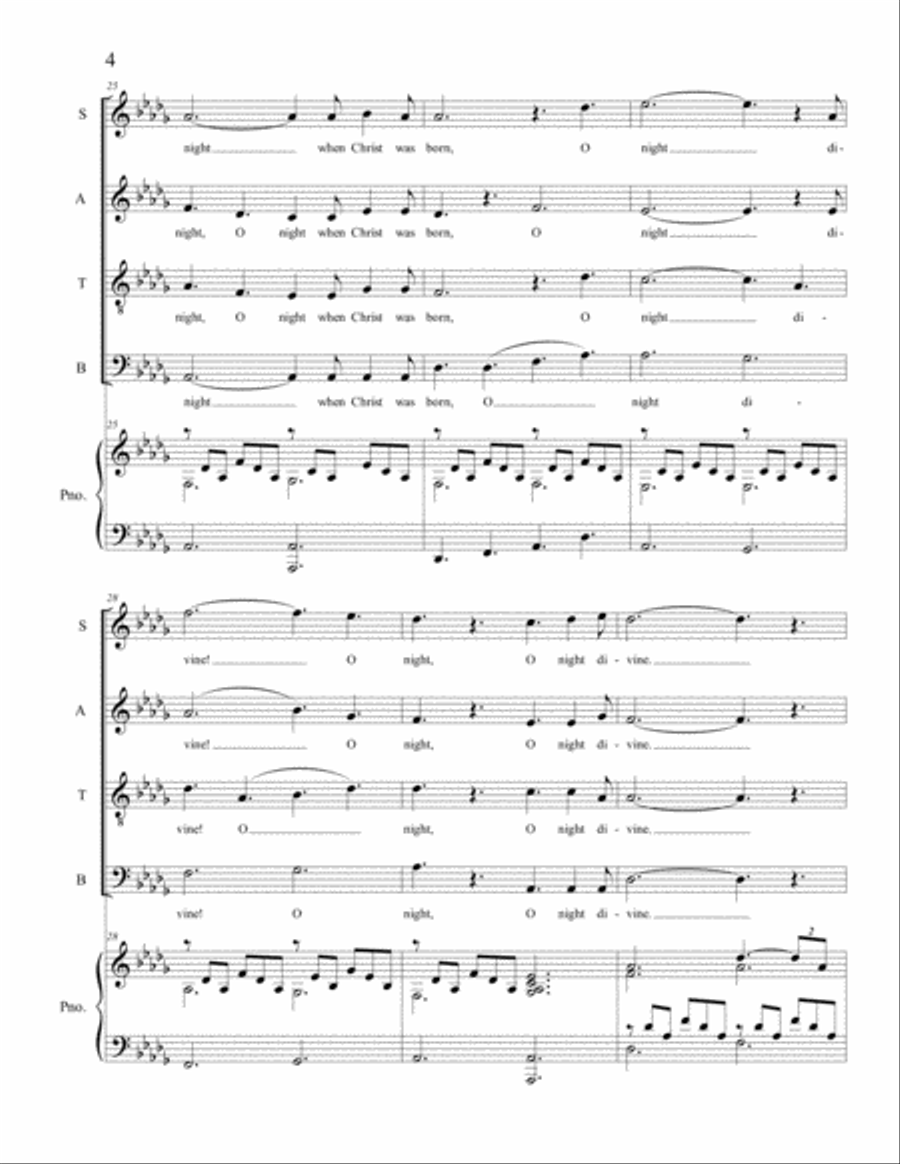 O Holy Night (SATB) O Holy Night (SATB) 4-Part scores gallery preview page 4